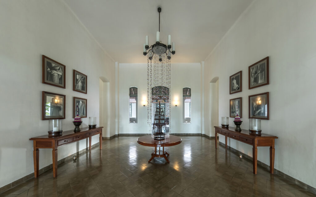 Entrance lobby of Amantaka luxury Resort & Hotel in Luang Prabang Laos